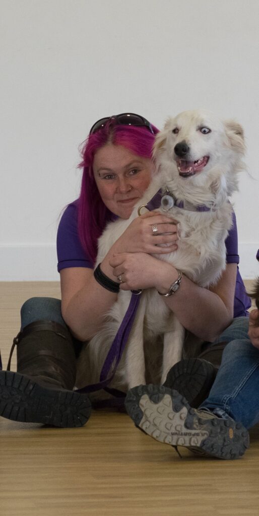 About Morag Heirs, Dog Behaviourist in York morag and bronte at trainers tds day